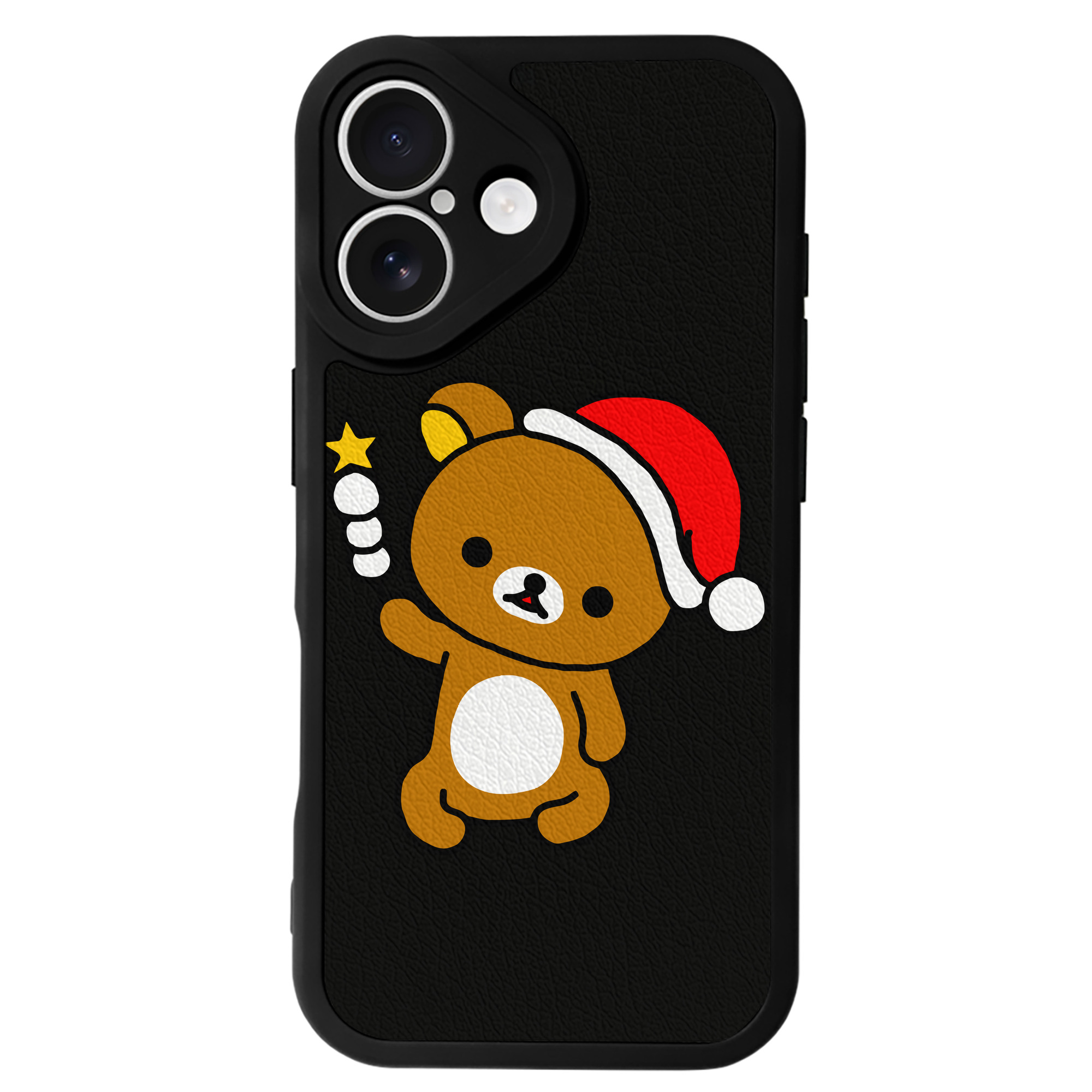 （画像用） リラックマ リラックマ キイロイトリ Rilakkuma Korilakkuma Kiiroitori 【iPhone 16シリーズ対応】シリコンスマホケース（レザー調） 材質：シリコン